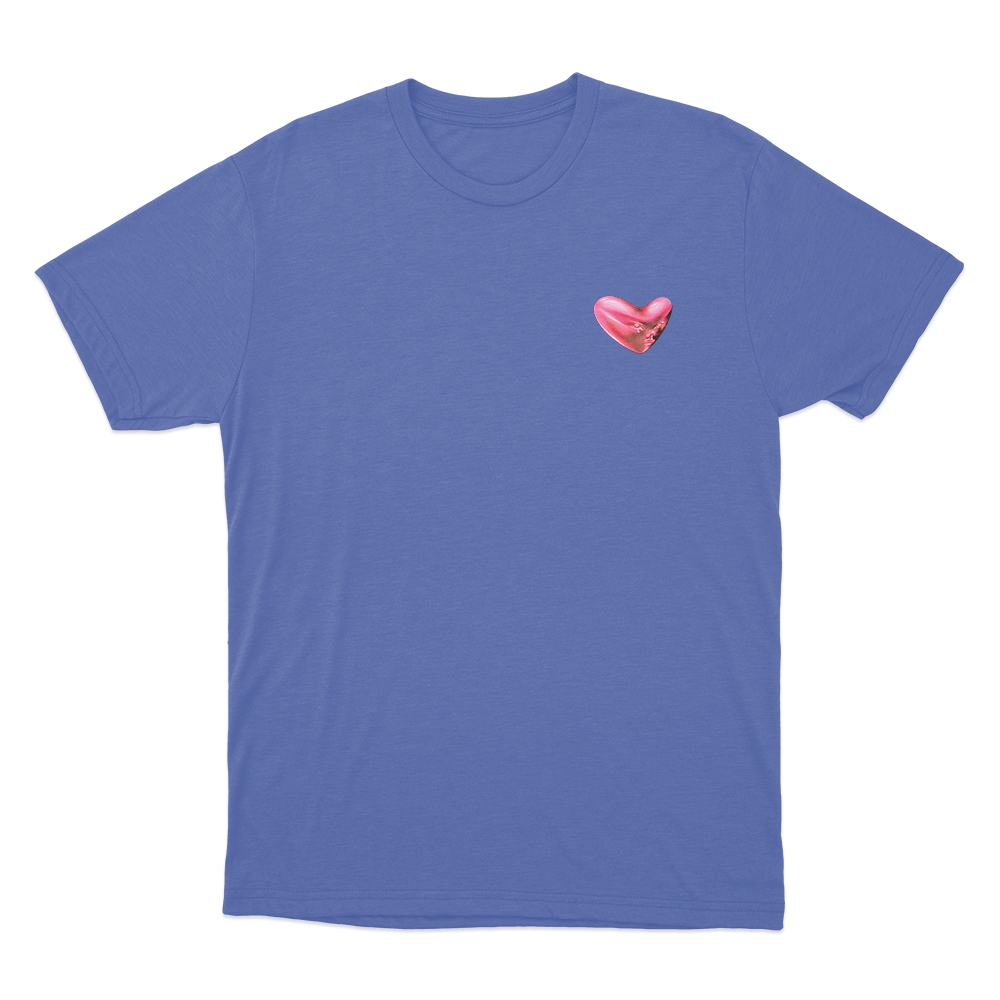 Fontaines DC Heart Logo Unsiex T Shirt Blue Fontaines DC Heart Logo Unsiex T Shirt Blue