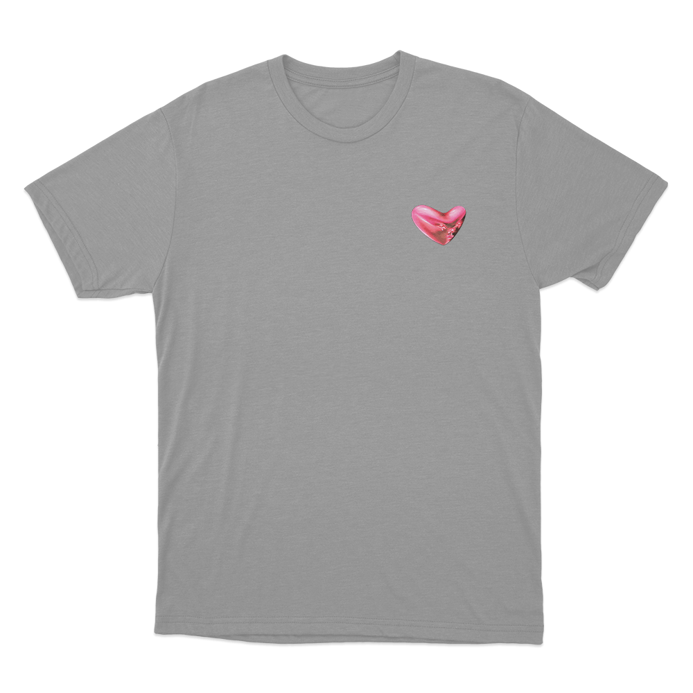 Fontaines DC Heart Logo Unsiex T Shirt Grey Fontaines DC Heart Logo Unsiex T Shirt Grey