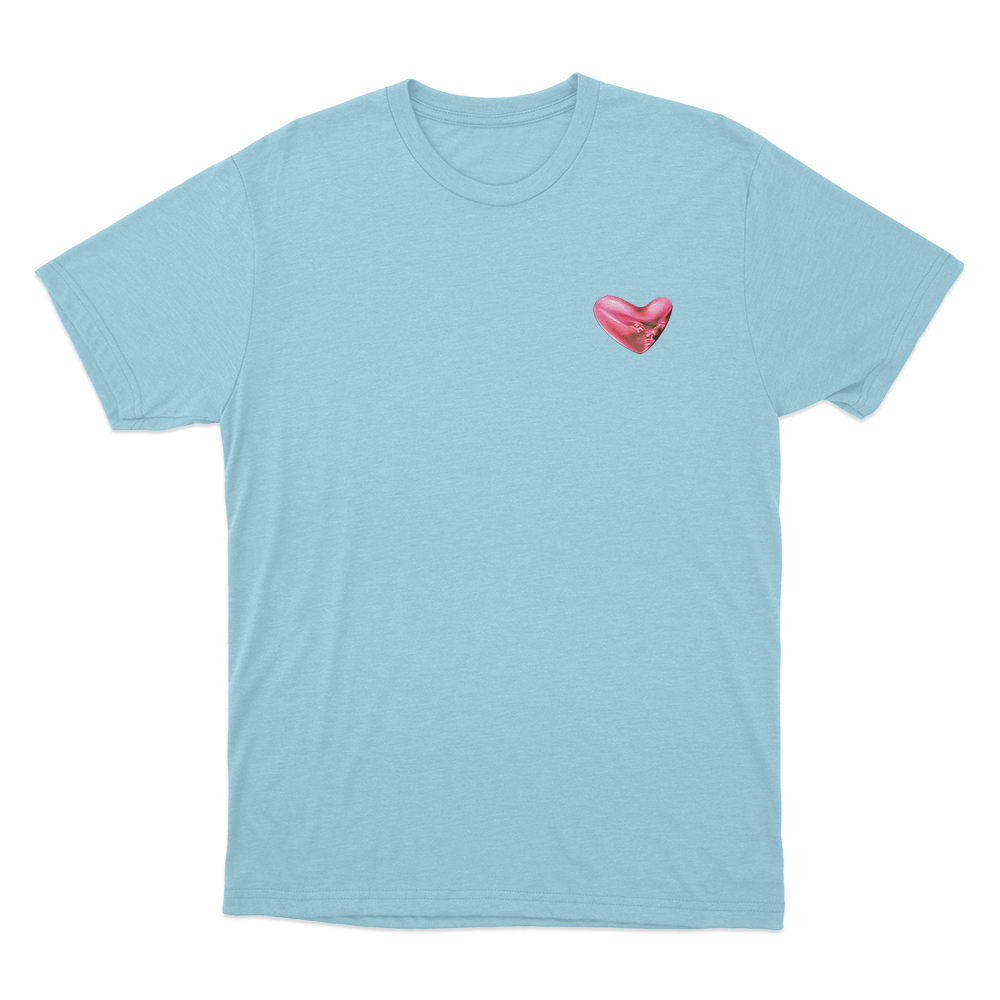 Fontaines DC Heart Logo Unsiex T Shirt Sky Blue Fontaines DC Heart Logo Unsiex T Shirt Sky Blue