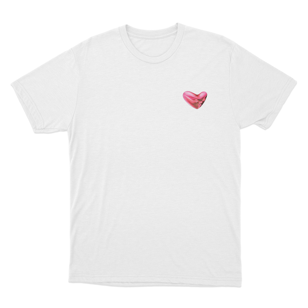 Fontaines DC Heart Logo Unsiex T Shirt White Fontaines DC Heart Logo Unsiex T Shirt White