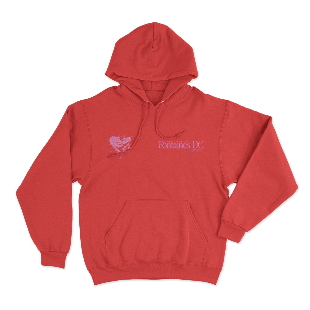 Fontaines DC Heart Unisex Hoodie Red Fontaines DC Heart Unisex Hoodie Red