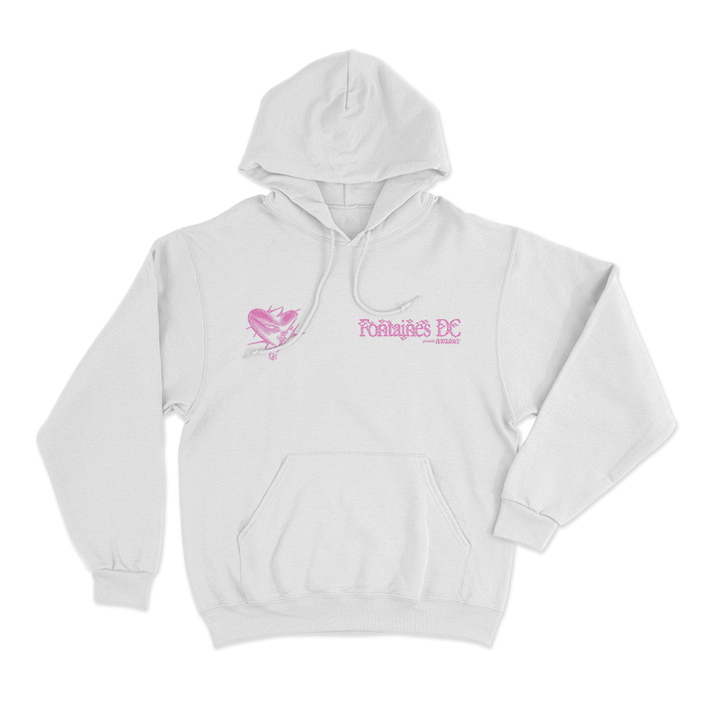 Fontaines DC Heart Unisex Hoodie White Fontaines DC Heart Unisex Hoodie White