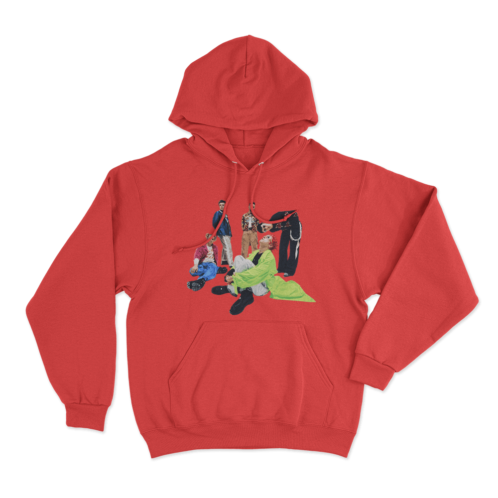 Fontaines DC Portrait Unisex Hoodie Red Fontaines DC Portrait Unisex Hoodie Red