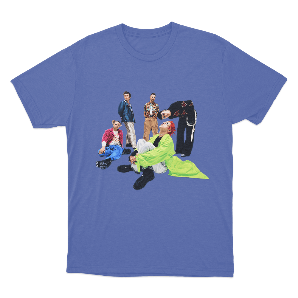 Fontaines DC Portrait Unisex T Shirt Blue Fontaines DC Portrait Unisex T Shirt Blue
