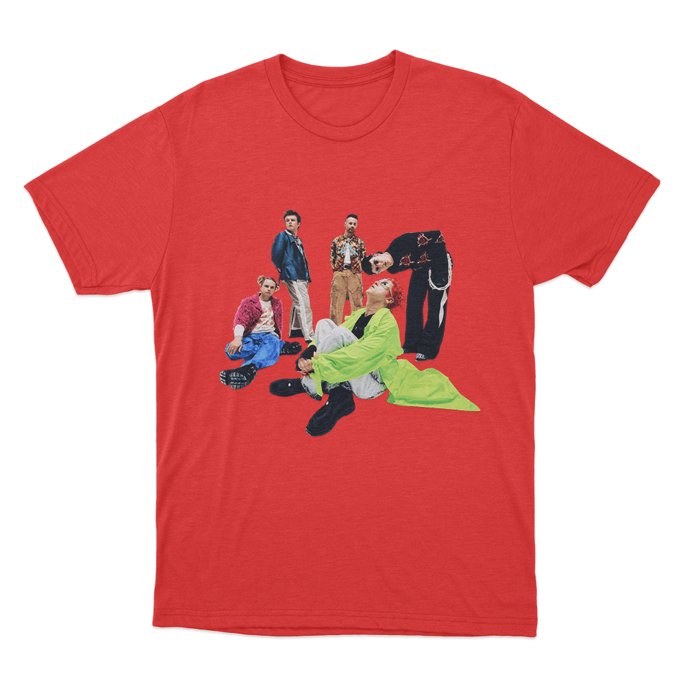 Fontaines DC Portrait Unisex T Shirt Red Fontaines DC Portrait Unisex T Shirt Red