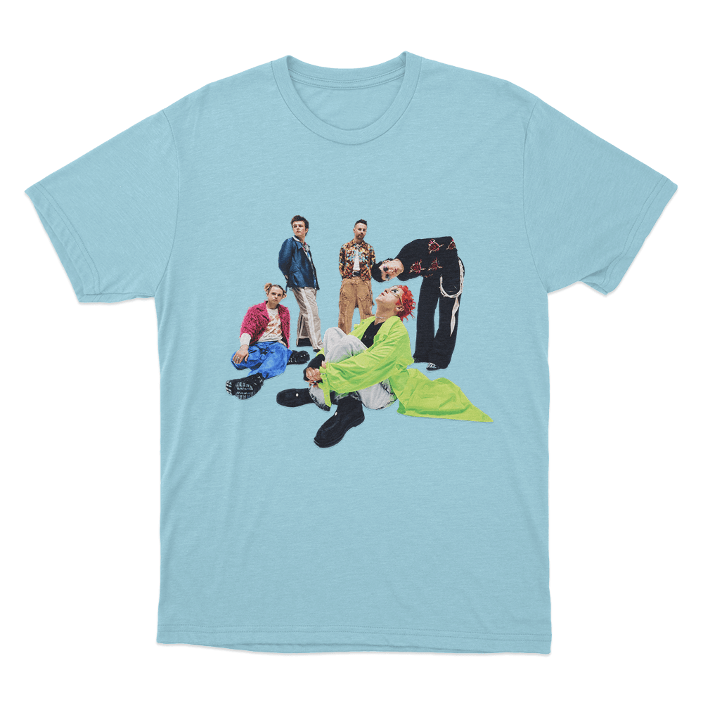 Fontaines DC Portrait Unisex T Shirt Sky Blue Fontaines DC Portrait Unisex T Shirt Sky Blue