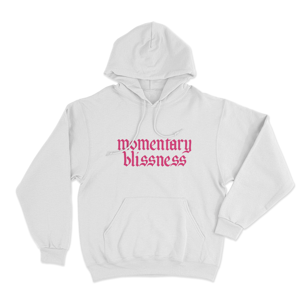 Momentary Blissness Unisex Hoodie White Momentary Blissness Unisex Hoodie White