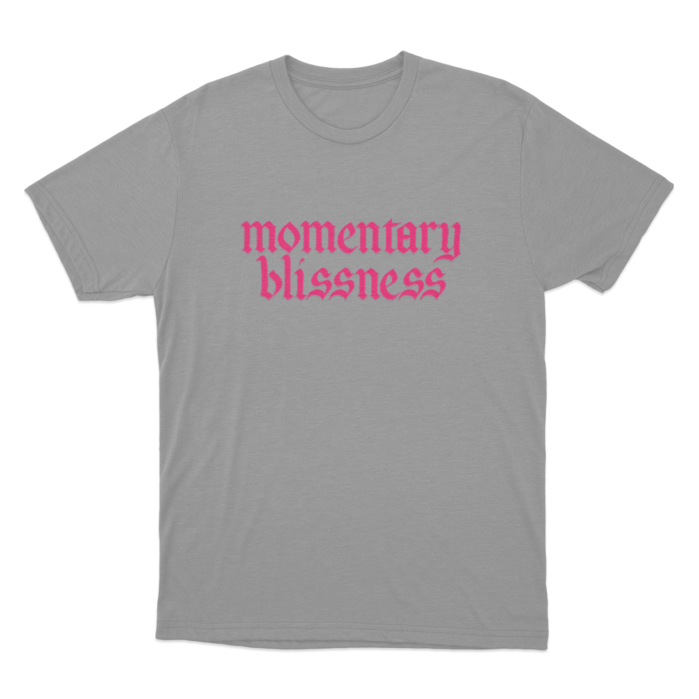 Momentary Blissness Unisex T Shirt Grey Momentary Blissness Unisex T Shirt Grey