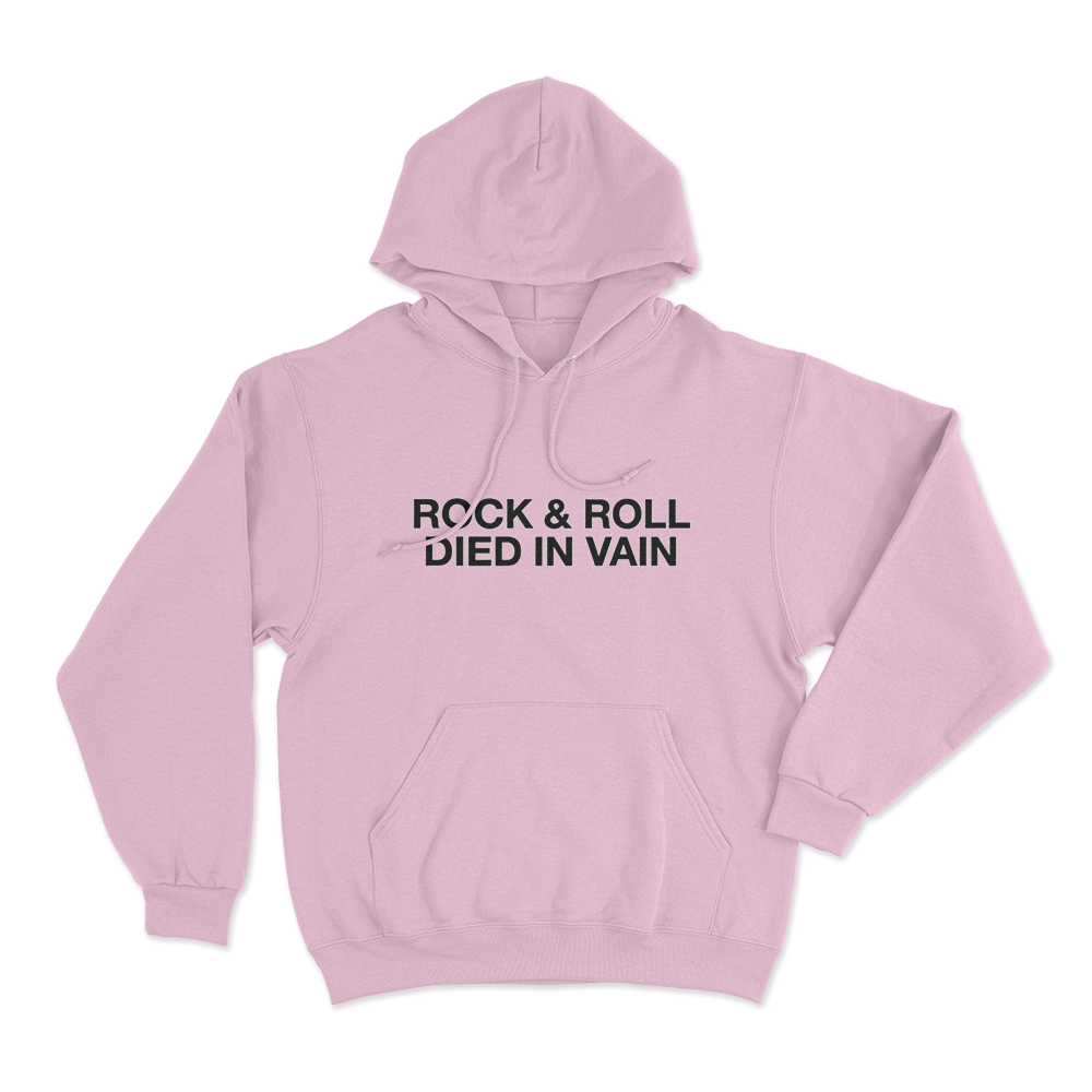 Rock & Roll Unisex Hoodie Pink Rock Roll Unisex Hoodie Pink