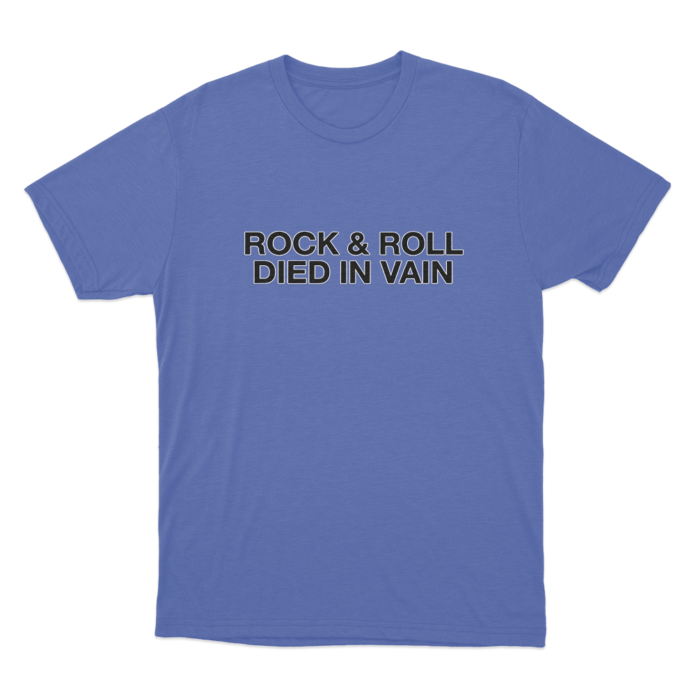 Rock & Roll Unisex T Shirt Blue Rock Roll Unisex T Shirt Blue