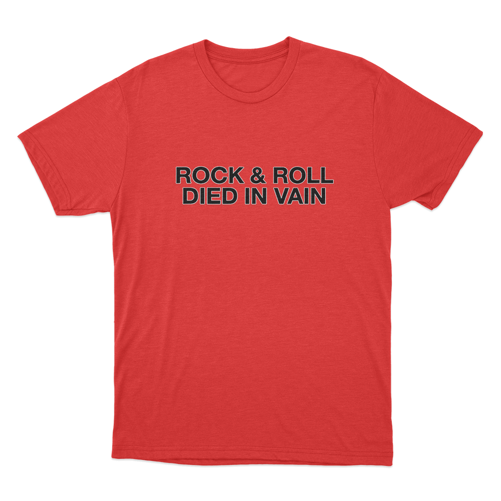 Rock & Roll Unisex T Shirt Red Rock Roll Unisex T Shirt Red