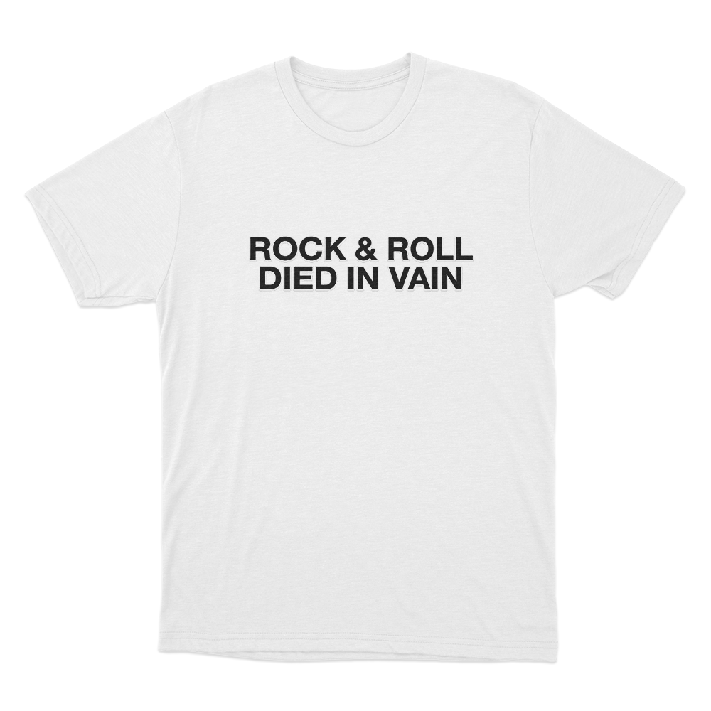 Rock & Roll Unisex T Shirt White Rock Roll Unisex T Shirt White