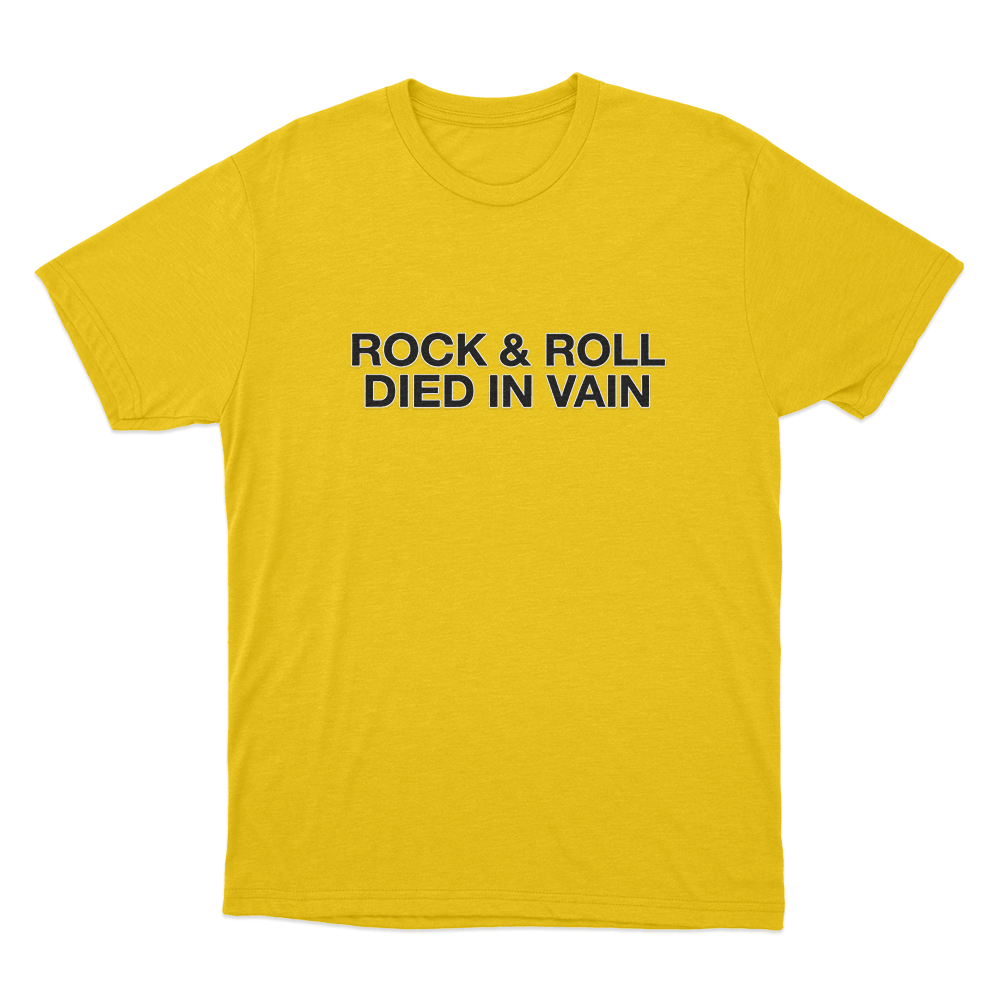 Rock & Roll Unisex T Shirt Yellow Rock Roll Unisex T Shirt Yellow