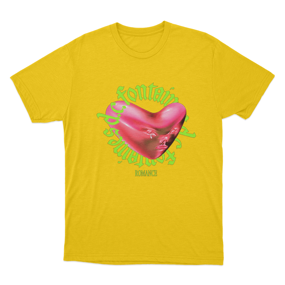 Romance Heart Unisex T Shirt Yellow Romance Heart Unisex T Shirt Yellow